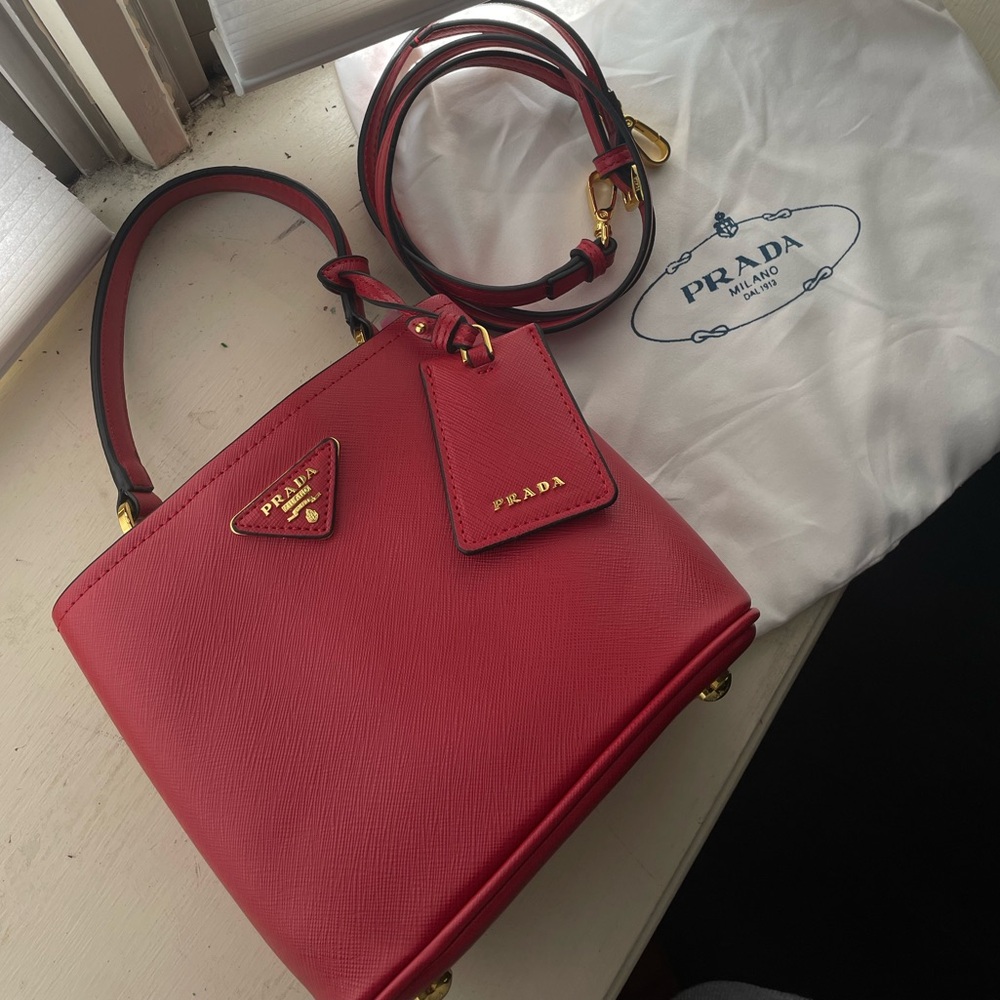 Prada handbag. A friend gave it to me, but it’s not really my style.